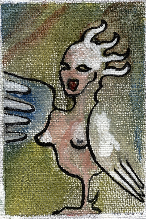 par040.jpg - par040: Siren. Carlos Parada, Mythological Sketches (1987).