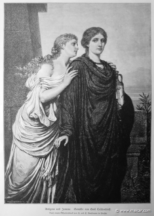 print003.jpg - print003: Antigone und Ismene. Gemälde von Emil Teschendorff. Nach einem Ölfarbendruck von A. und C. Kaufmann in Berlin.