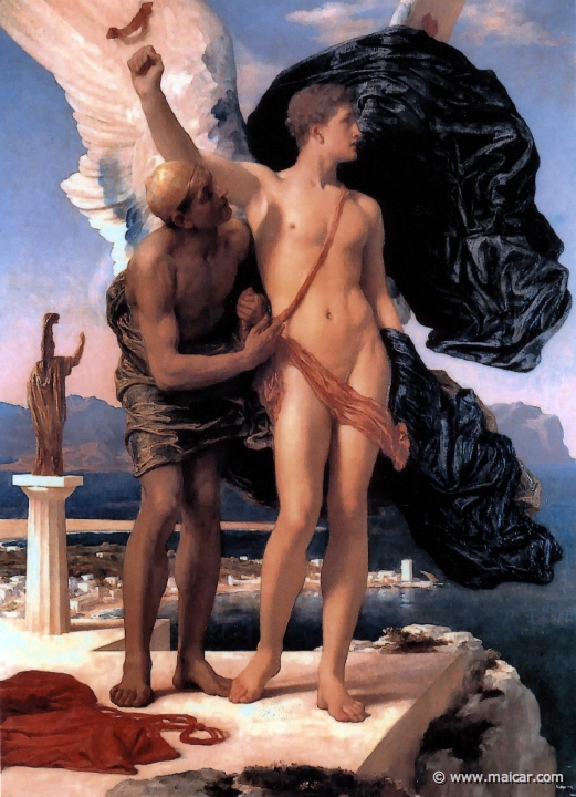 print016.jpg - print016: Lord Frederick Leighton 1830-1896: Daedalus and Icarus.