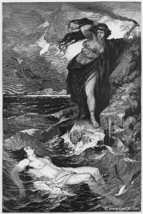 print017.jpg - print017: Hero and Leander. Ferd. Keller (Artist) and M. Weber (Engraver).