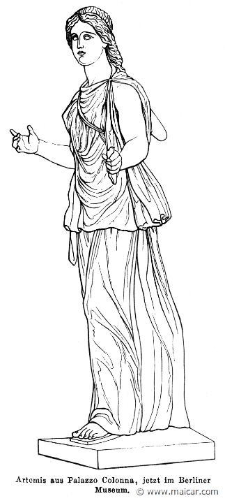 RI.1-0605.jpg - RI.1-0605: Artemis. Palazzo Colonna.Wilhelm Heinrich Roscher (Göttingen, 1845- Dresden, 1923), Ausfürliches Lexikon der griechisches und römisches Mythologie, 1884.