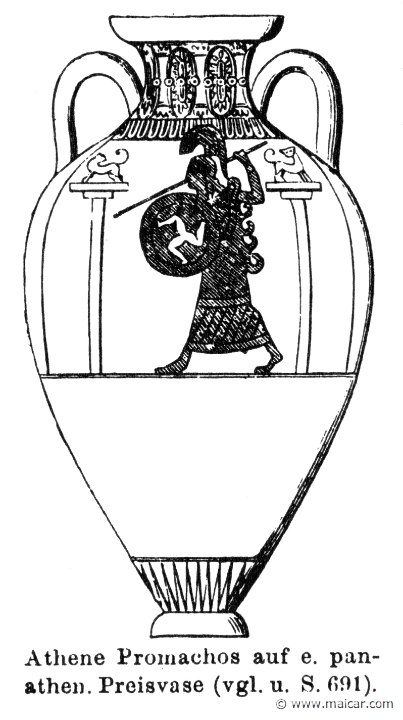 RI.1-0679.jpg - RI.1-0679: Athena Promachos.Wilhelm Heinrich Roscher (Göttingen, 1845- Dresden, 1923), Ausfürliches Lexikon der griechisches und römisches Mythologie, 1884.