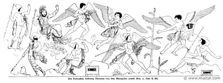 RI.1-0800.jpg - RI.1-0800: The children of Boreas (Calais and Zetes) free Phineus from the Harpies.Wilhelm Heinrich Roscher (Göttingen, 1845- Dresden, 1923), Ausfürliches Lexikon der griechisches und römisches Mythologie, 1884.