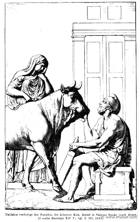 RI.1-0935.jpg - RI.1-0935: Daedalus building the wooden cow for Pasiphae. Palazzo Spada.Wilhelm Heinrich Roscher (Göttingen, 1845- Dresden, 1923), Ausfürliches Lexikon der griechisches und römisches Mythologie, 1884.