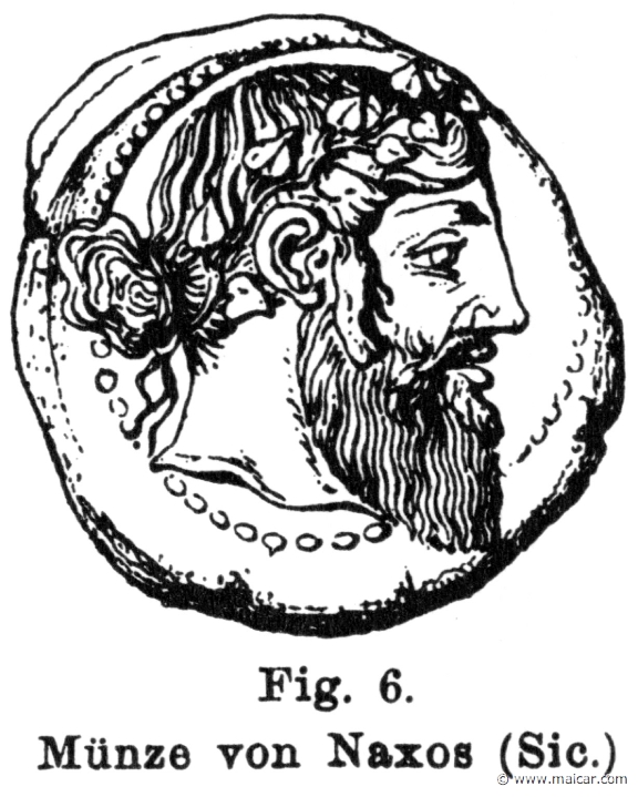 RI.1-1103.jpg - RI.1-1103: Dionysus. Coin from Naxos.Wilhelm Heinrich Roscher (Göttingen, 1845- Dresden, 1923), Ausfürliches Lexikon der griechisches und römisches Mythologie, 1884.