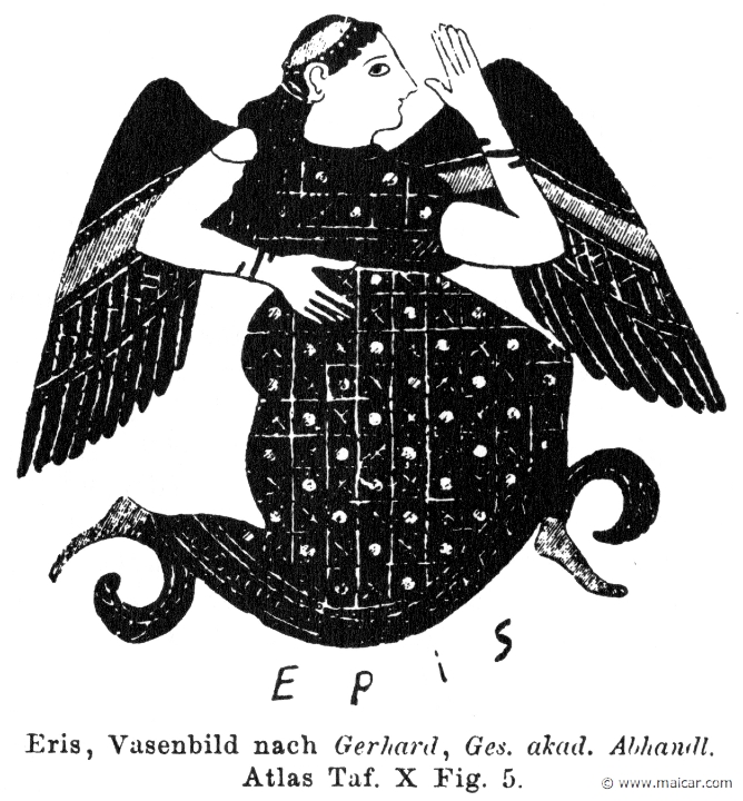 RI.1-1338.jpg - RI.1-1338: Eris. Vase painting.Wilhelm Heinrich Roscher (Göttingen, 1845- Dresden, 1923), Ausfürliches Lexikon der griechisches und römisches Mythologie, 1884.