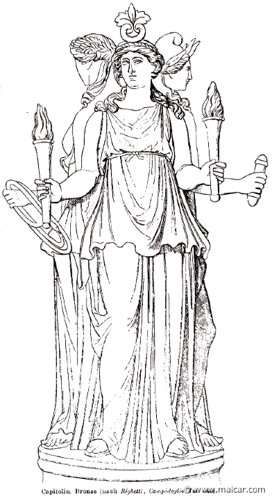 RI.2-1905.jpg - RI.2-1905: Hecate. Bronze.Wilhelm Heinrich Roscher (Göttingen, 1845- Dresden, 1923), Ausfürliches Lexikon der griechisches und römisches Mythologie, 1884.