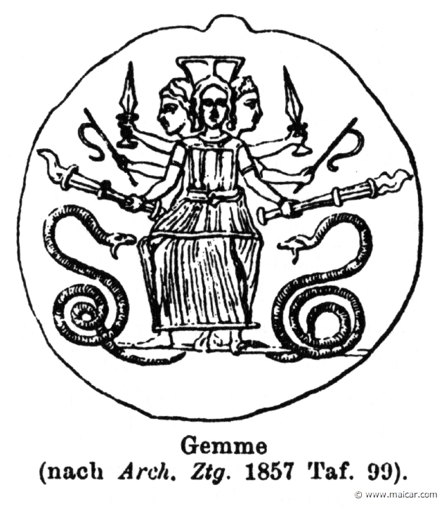 RI.2-1909.jpg - RI.2-1909: Hecate. Gem.Wilhelm Heinrich Roscher (Göttingen, 1845- Dresden, 1923), Ausfürliches Lexikon der griechisches und römisches Mythologie, 1884.