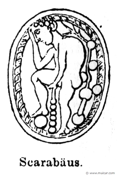 RI.2-2160b.jpg - RI.2-2160b: Heracles. Scarab.Wilhelm Heinrich Roscher (Göttingen, 1845- Dresden, 1923), Ausfürliches Lexikon der griechisches und römisches Mythologie, 1884.