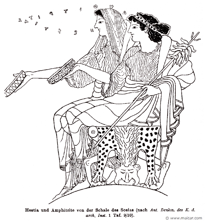 RI.2-2651.jpg - RI.2-2651: Hestia and AmphitriteWilhelm Heinrich Roscher (Göttingen, 1845- Dresden, 1923), Ausfürliches Lexikon der griechisches und römisches Mythologie, 1884.