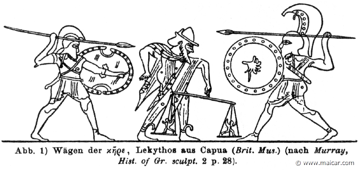 RII.1-1142.jpg - RII.1-1142: Weighing the Keres (fates of death).Wilhelm Heinrich Roscher (Göttingen, 1845- Dresden, 1923), Ausfürliches Lexikon der griechisches und römisches Mythologie, 1884.