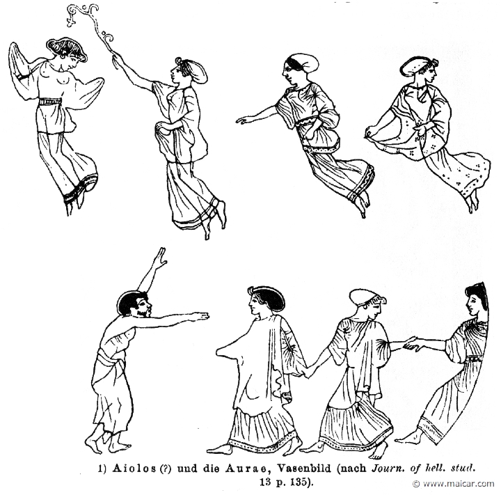 RII.2-2150.jpg - RII.2-2150: Aeolus and the Aurae (breezes).Wilhelm Heinrich Roscher (Göttingen, 1845- Dresden, 1923), Ausfürliches Lexikon der griechisches und römisches Mythologie, 1884.
