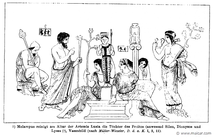 RII.2-2574.jpg - RII.2-2574: Melampus healing the daughters of Proetus.Wilhelm Heinrich Roscher (Göttingen, 1845- Dresden, 1923), Ausfürliches Lexikon der griechisches und römisches Mythologie, 1884.