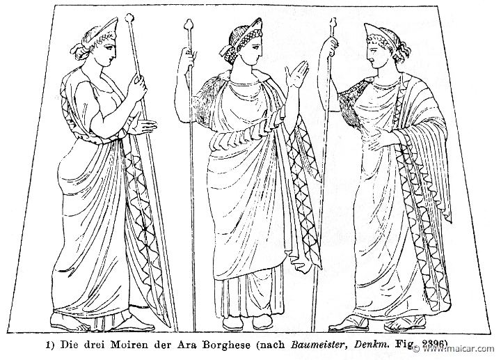 RII.2-3094.jpg - RII.2-3094: The three Moerae.Wilhelm Heinrich Roscher (Göttingen, 1845- Dresden, 1923), Ausfürliches Lexikon der griechisches und römisches Mythologie, 1884.