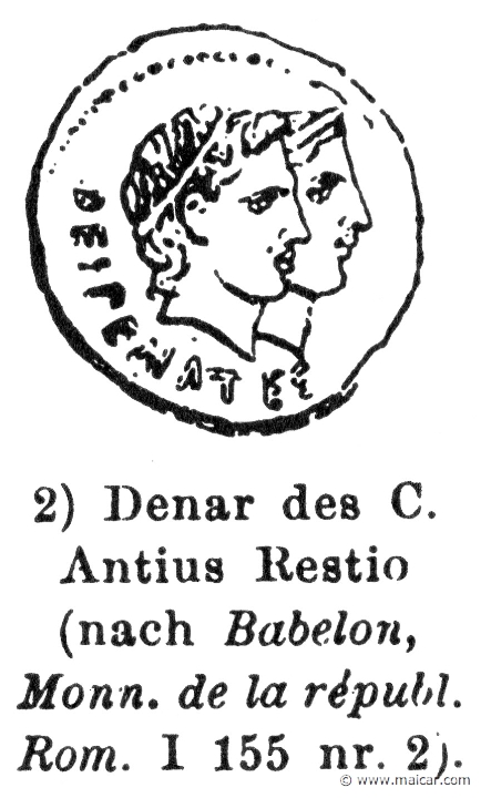 RIII.2-1890.jpg - RIII.2-1890: Penates.Wilhelm Heinrich Roscher (Göttingen, 1845- Dresden, 1923), Ausfürliches Lexikon der griechisches und römisches Mythologie, 1884.