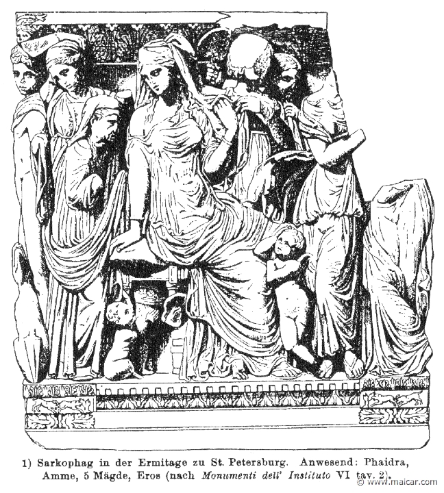 RIII.2-2227.jpg - RIII.2-2227: Phaedra, her nurse, five maids, and Eros.Wilhelm Heinrich Roscher (Göttingen, 1845- Dresden, 1923), Ausfürliches Lexikon der griechisches und römisches Mythologie, 1884.