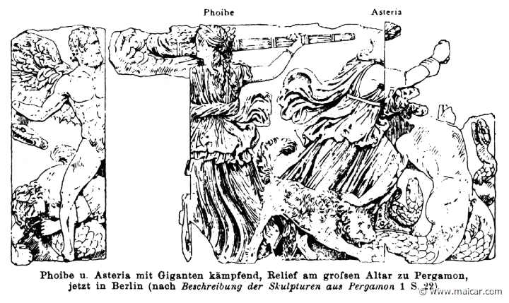 RIII.2-2398.jpg - RIII.2-2398: Phoebe and Asteria fighting the Giants.Wilhelm Heinrich Roscher (Göttingen, 1845- Dresden, 1923), Ausfürliches Lexikon der griechisches und römisches Mythologie, 1884.