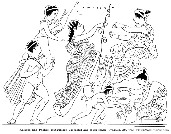 RIII.2-2411.jpg - RIII.2-2411: Antiope and Phocus.Wilhelm Heinrich Roscher (Göttingen, 1845- Dresden, 1923), Ausfürliches Lexikon der griechisches und römisches Mythologie, 1884.