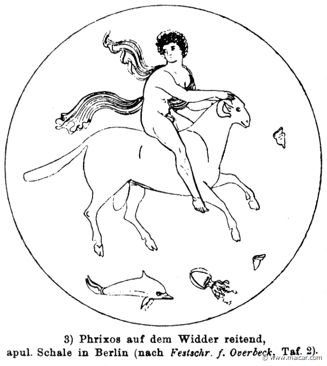 RIII.2-2464.jpg - RIII.2-2464: Phrixus and the ram with the Golden Fleece.Wilhelm Heinrich Roscher (Göttingen, 1845- Dresden, 1923), Ausfürliches Lexikon der griechisches und römisches Mythologie, 1884.