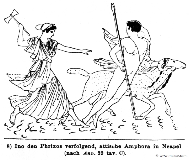 RIII.2-2467b.jpg - RIII.2-2467b: Ino pursuing Phrixus.Wilhelm Heinrich Roscher (Göttingen, 1845- Dresden, 1923), Ausfürliches Lexikon der griechisches und römisches Mythologie, 1884.