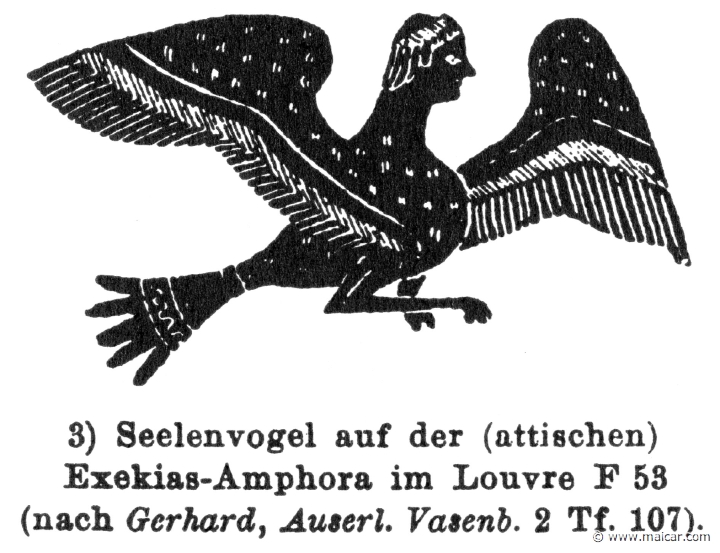 RIII.2-3215b.jpg - RIII.2-3215b: Soul-bird.Wilhelm Heinrich Roscher (Göttingen, 1845- Dresden, 1923), Ausfürliches Lexikon der griechisches und römisches Mythologie, 1884.