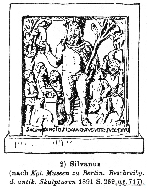 RIV-0827.jpg - RIV-0827: Silvanus, god of fields and cattle.Wilhelm Heinrich Roscher (Göttingen, 1845- Dresden, 1923), Ausfürliches Lexikon der griechisches und römisches Mythologie, 1884.