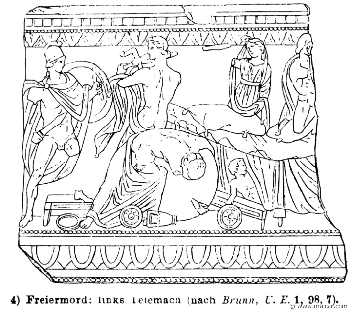 RV-0270b.jpg - RV-0270b: The killing of the Suitors of Penelope. Left: Telemachus.Wilhelm Heinrich Roscher (Göttingen, 1845- Dresden, 1923), Ausfürliches Lexikon der griechisches und römisches Mythologie, 1884.