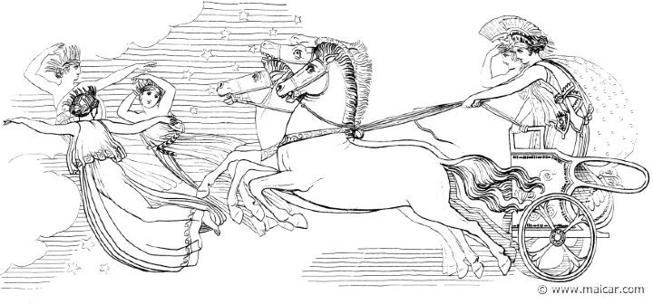 il162flax.jpg - il162flax: "And Hera swiftly touched the horses with the lash, and self-bidden groaned upon their hinges the gates of heaven, which the Hours had in their keeping, to whom are entrusted great heaven and Olympus." (Hom.Il.8.394). John Flaxman (1755 – 1826).