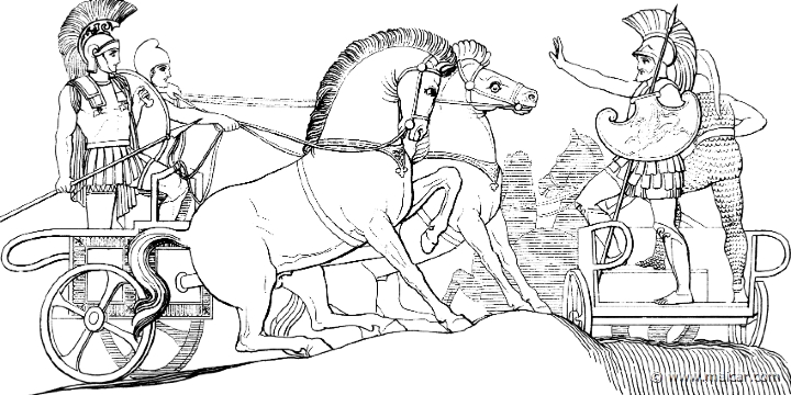 il231flax.jpg - il231flax: "Polydamas came near Hector and said: 'Hector, and the other leaders of the Trojans and allies, it is but folly that we seek to drive across the trench our swift horses; hard in sooth is it to cross, for sharp stakes are set in it.'" (Hom.Il.12.60). John Flaxman (1755 – 1826).