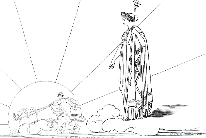 il327flax.jpg - il327flax: "Then was the unwearying Helius sent by ox-eyed, queenly Hera to go his way, full loath, to the stream of Ocean." (Hom.Il.18.240). John Flaxman (1755 – 1826).