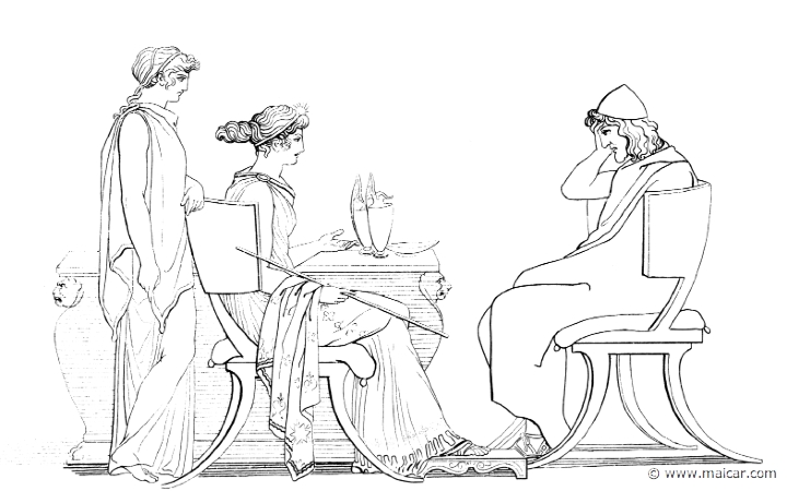 od203flax.jpg - od203flax: "Circe, how can you bid me be gentle to you, who has turned my comrades into swine?" (Hom.Od.10.336). John Flaxman (1755 – 1826).